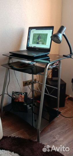 Компьютерный стол стеклянный бу