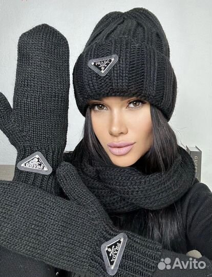 Комплект шапка, шарф