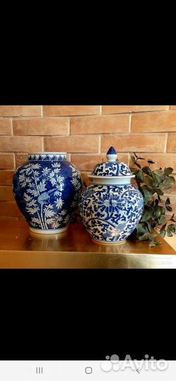 Китайская ваза с крышкой