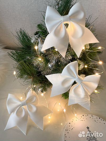 Банты на елку, елочное украшение игрушка шар