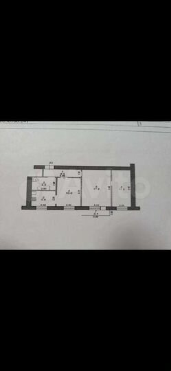 3-к. квартира, 57 м², 3/3 эт.