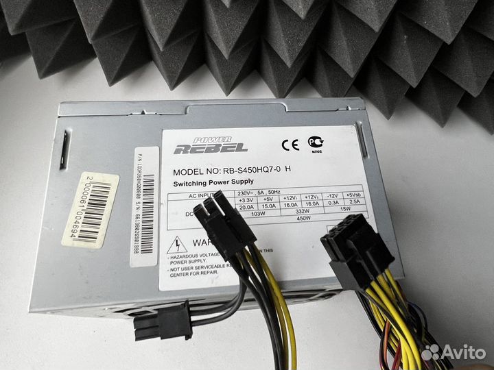 Блок питания Ginzzu PB450 450W 120mm 80Plus bronze