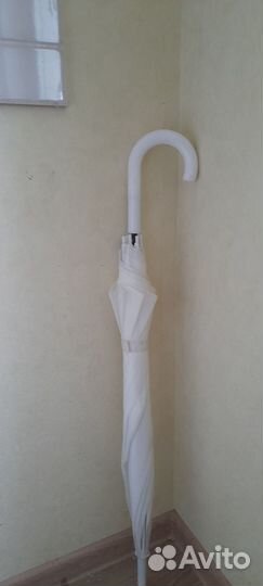 Зонтик трость белоснежно белый