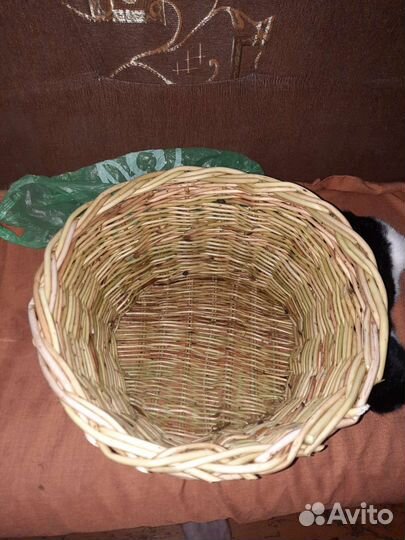 Корзина плетеная круглая