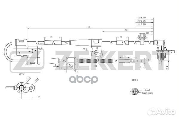 Датчик ABS передн. прав. Kia Ceed 06- Pro Ceed
