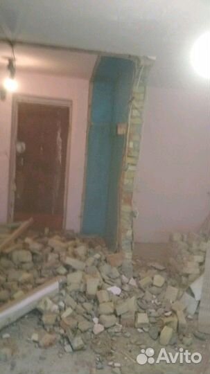 Слом стен, демонтаж полов, плиток, алмазная резка