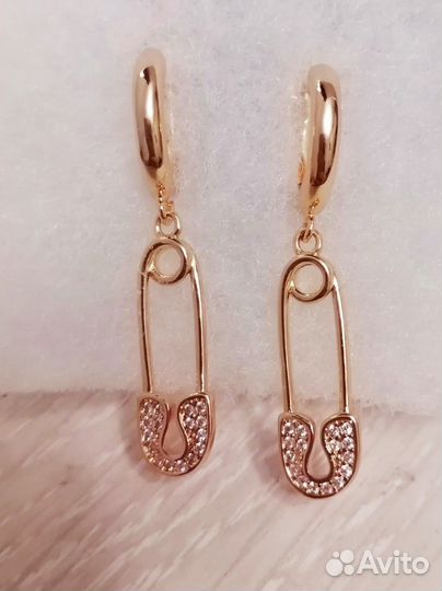 Позолоченные серьги