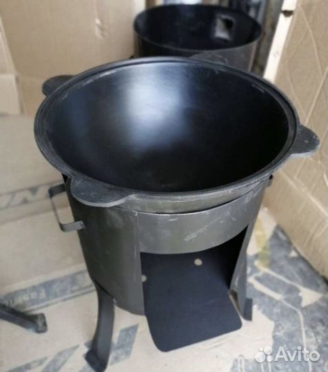 Кaзан чугунный 12 лит с печкой
