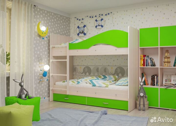 Детская кровать двухъярусная