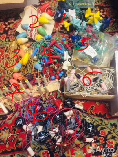 Ёлочные гирлянды,Светильник камелёк СССР