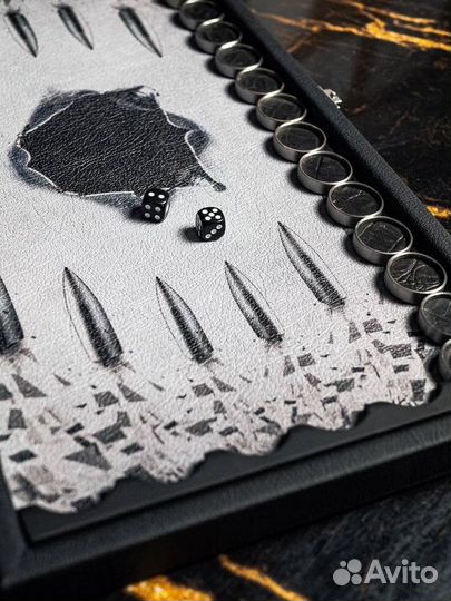 Нарды стандарт кожаные