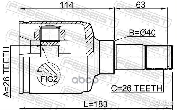 Шрус внутренний перед лев 2111trclh Febest
