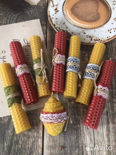 Свечи из натуральной медовой вощины