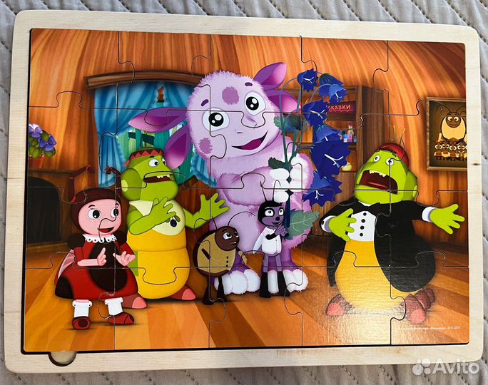 Деревянный пазл Лунтик