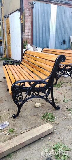 Чугунная скамья