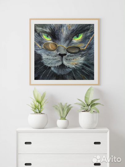 Картина маслом на холсте Кот Базилио