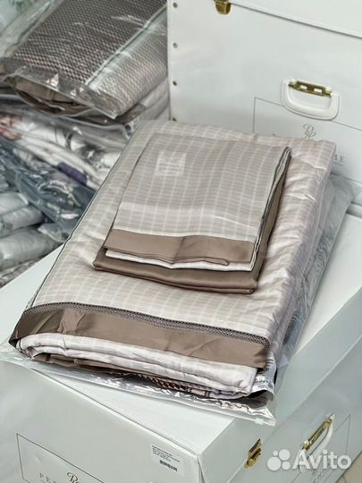 Постельное белье с одеялом тенсель евро