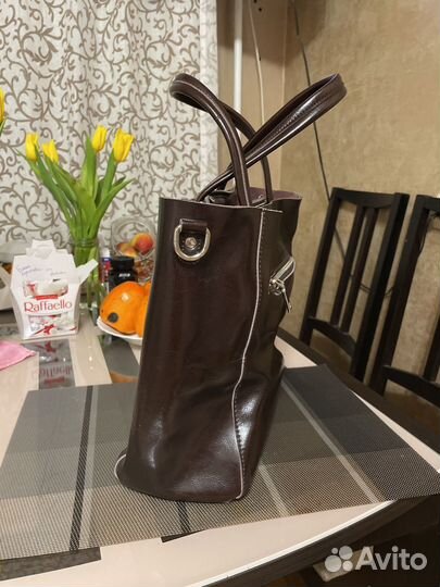 Сумка натуральная кожа коричневая
