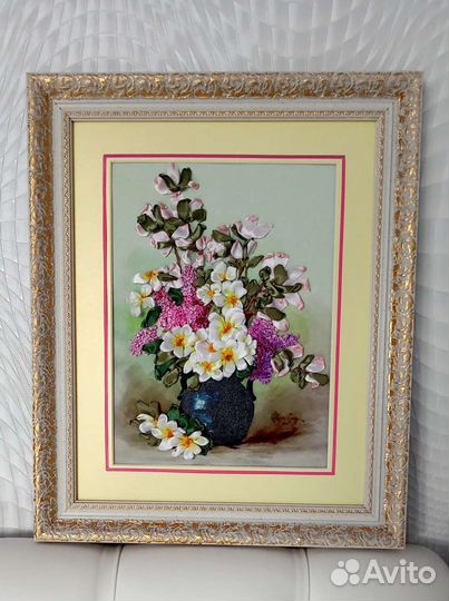 Картины 3D вышитые лентами