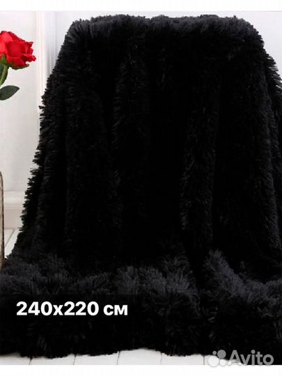 Плед покрывало травка пушистик