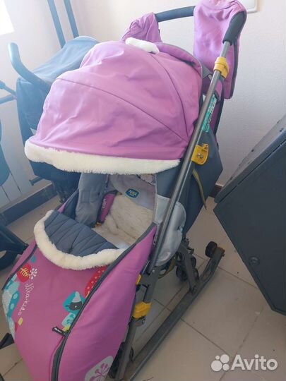 Детские санки коляска