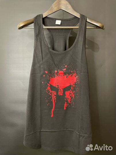 Борцовка майка Викинг, спорт, мужская черная