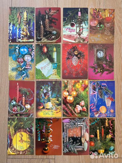 Новогодние открытки- чистые -СССР