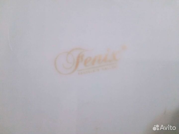 Блюдо фарфор для торта с лопаткой под гжель