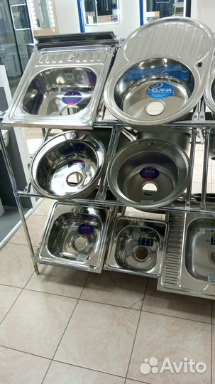 Мойка врезная из нержавейки стандарт толстая