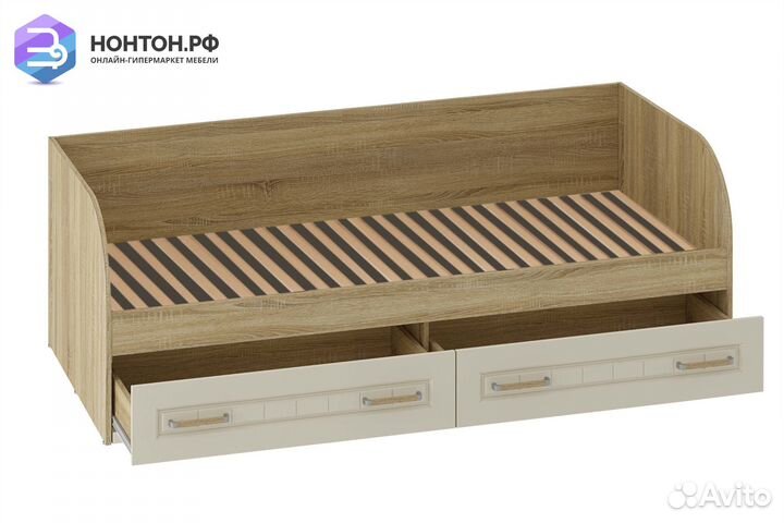 Кровать Маркиза light сонома / крем-сатин