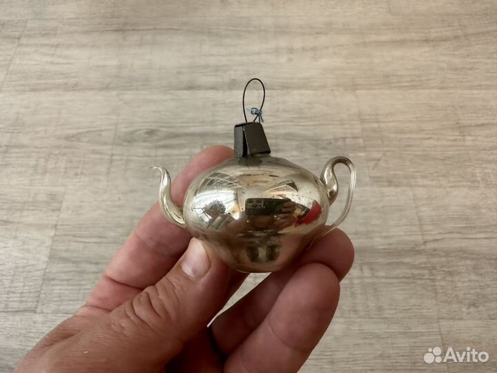 Елочная игрушка СССР чайник