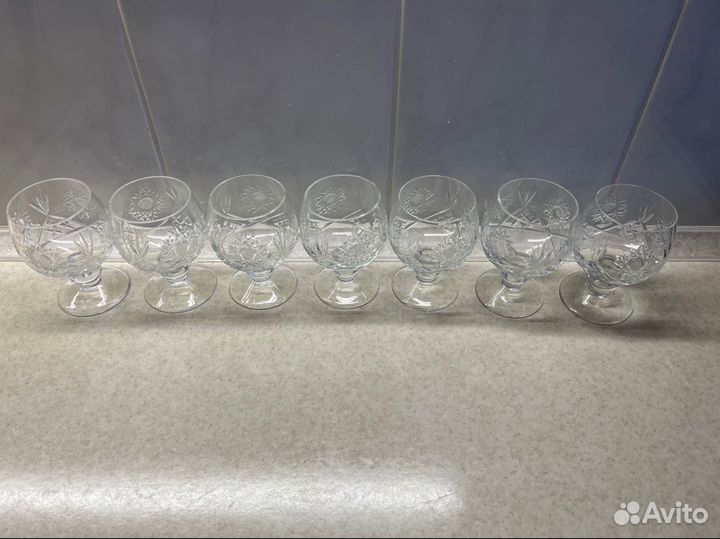 Хрустальные фужеры Богемия