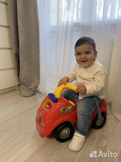 Машина толокар каталка патруль happy