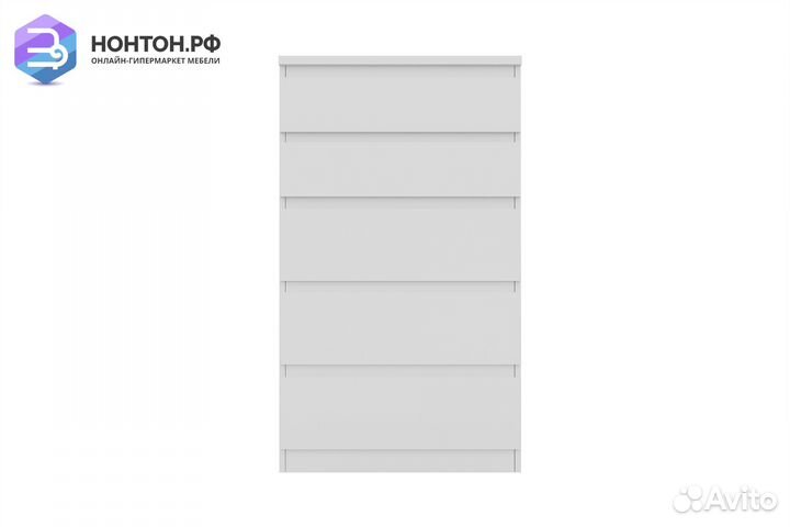 Комод Кастор 5 ящиков белый