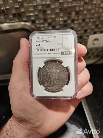 5 франков 1879 NGC MS61 Стрелковый фестиваль