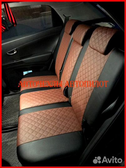 Чехлы Автопилот SsangYong Actyon из экокожи Ромб