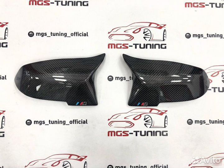 Крышки зеркал м4 стиль BMW f32 с М лого карбон