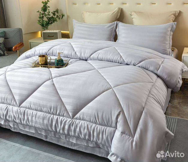 Постельное белье с готовым одеялом страйп сатин