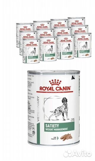 Корм для собак royal canin satiety в банках 12 шт