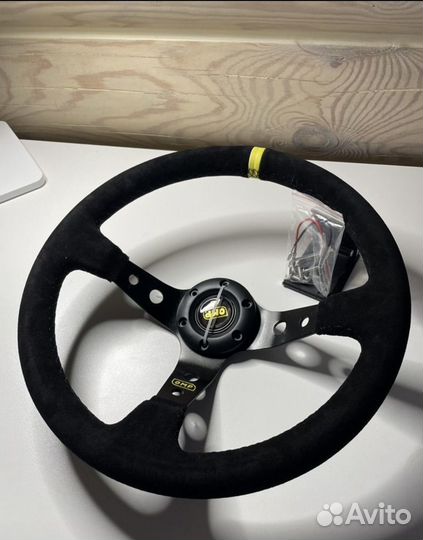 Спортивный руль OMP с выносом