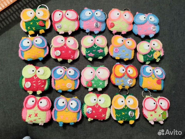 Вязаные игрушки брелки