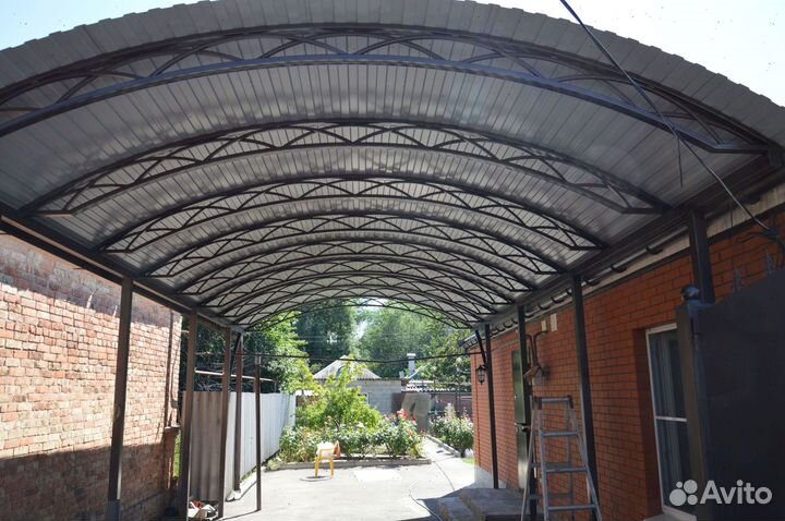 Навес металлический под ключ