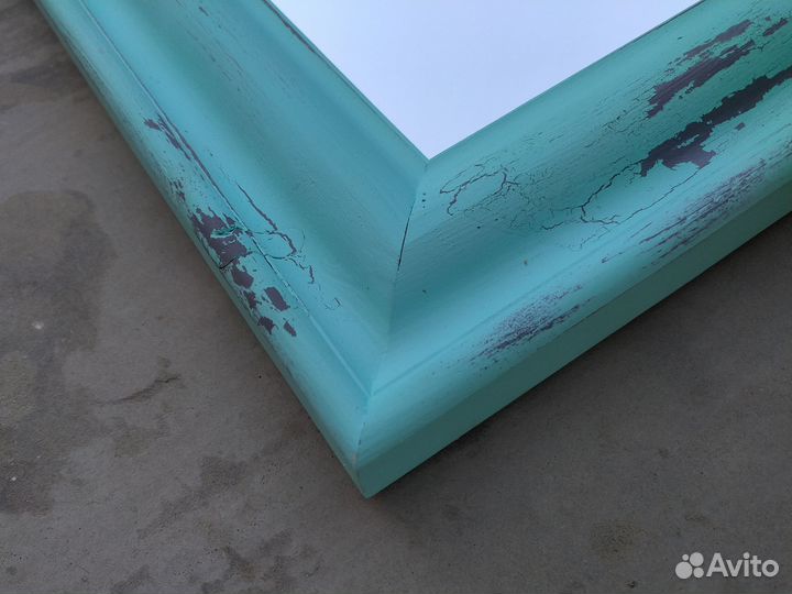 Зеркало мятное состаренное, прованс, шебби шик