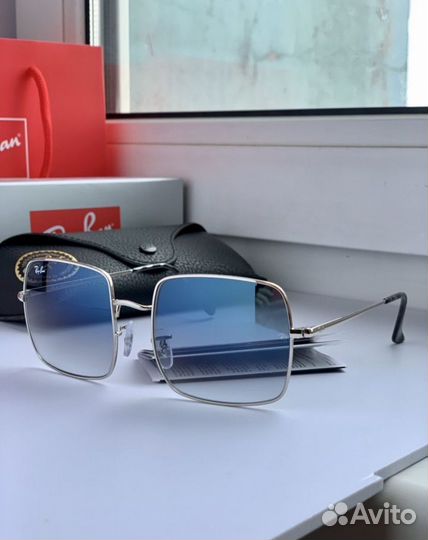 Очки ray ban square голубые