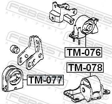 Подушка двс передняя toyota RAV4 3SFE 94 TM-077