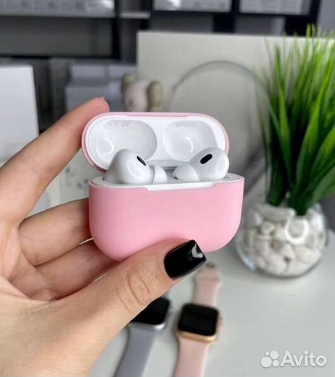 Airpods pro 2 «Оригинал» + Розовый чехол