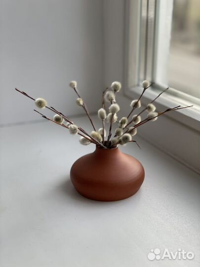 Новая вазочка керамика маленькая ваза для вербы