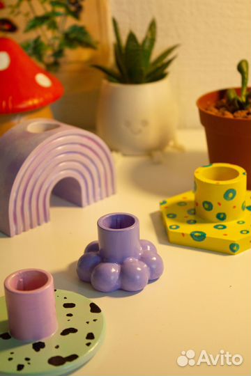 Декор из гипса подсвечники подносики подарки