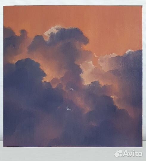 Интерьерная картина большая маслом Небеса
