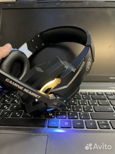 Игровые Наушники с микрофоном и подсветкой